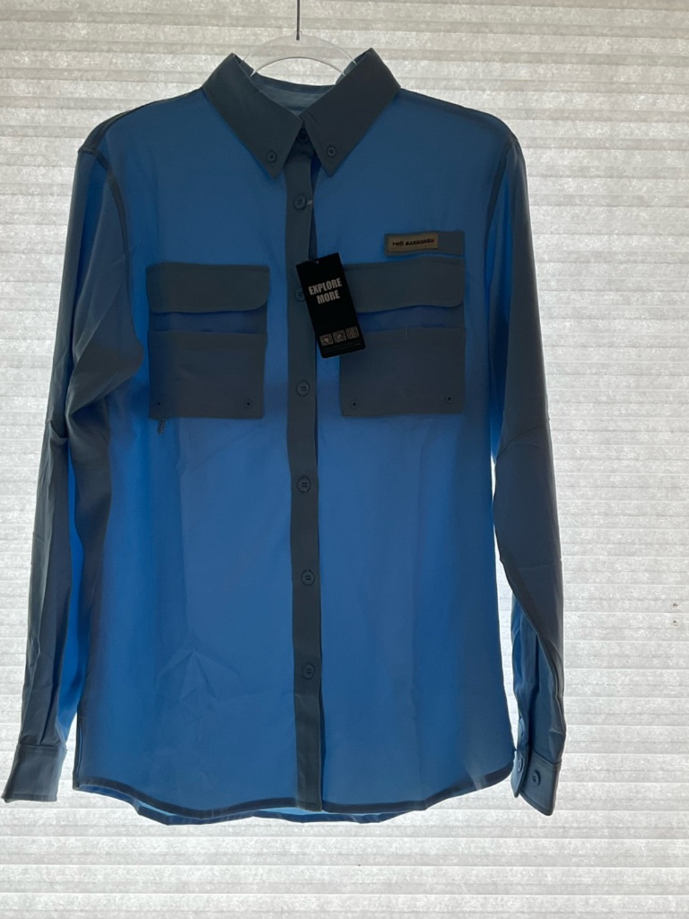 Bassdash fishing shirt.Explore More Men's Blue Button-Up